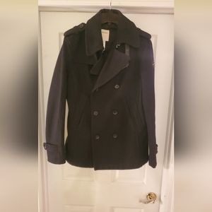Diesel 1978 Only the Brave - wool/rayon coat dark navy blue